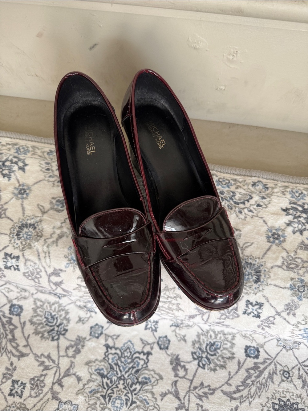 Michael Kors Women's Deep Burgundy Patent Loafers